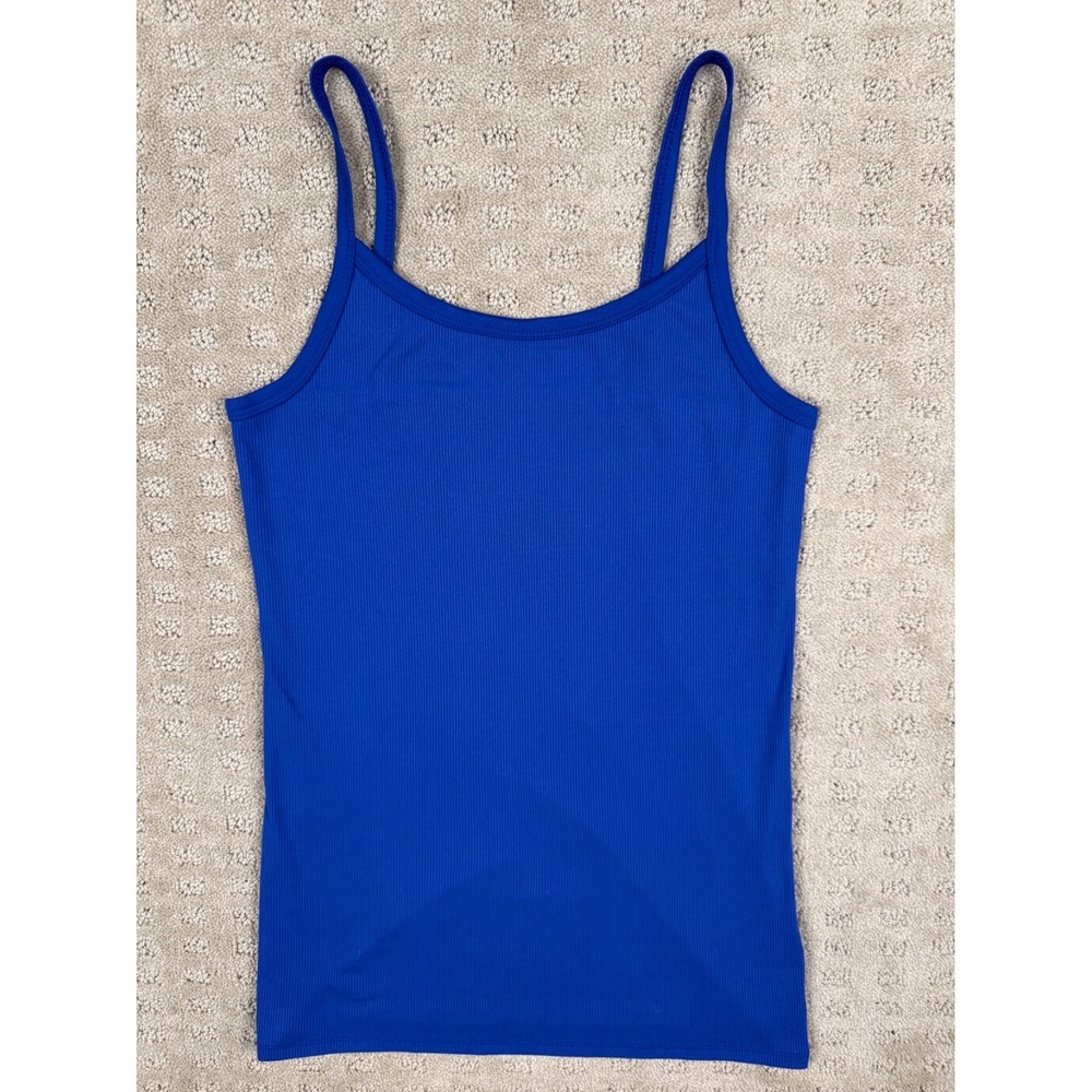 Womens NO BOUNDARIES Blue Tank Top Cami Spaghetti Straps Scoop Neck Sz L/G #1395
